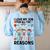 Love Job For Little Reasons Daycare Teacher Graphic Women's Sweatshirt Back Print Light Blue