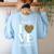 Love Leopard Print Teacher Cheetah School Inspire Teach Women's Sweatshirt Back Print Light Blue Love Leopard Print Teacher Cheetah School Inspire Teach Women's Sweatshirt Back Print Light Blue
