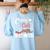I Love Math Cats And Coffee Heart Mathematics Teacher Women's Sweatshirt Back Print Light Blue I Love Math Cats And Coffee Heart Mathematics Teacher Women's Sweatshirt Back Print Light Blue