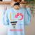 Love Montessori Education Math Teacher Women's Sweatshirt Back Print Light Blue Love Montessori Education Math Teacher Women's Sweatshirt Back Print Light Blue