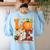 Love Preschool Teacher Turkey Thanksgiving Autumn Fall Women's Sweatshirt Back Print Light Blue Love Preschool Teacher Turkey Thanksgiving Autumn Fall Women's Sweatshirt Back Print Light Blue