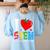 I Love STEM Student Teacher 1st Day Of School Back To School Women's Sweatshirt Back Print Light Blue