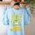 Mad Scientist Kids Youth Adult Science Teacher Chemistry Women's Sweatshirt Back Print Light Blue
