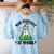 Mad Scientist Science Teacher Halloween Costume Teen Girls Women's Sweatshirt Back Print Light Blue