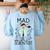Mad Scientist Shirt Kids Boys Youth Science Teacher Women's Sweatshirt Back Print Light Blue