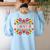 Maestra Cinco De Mayo Spanish Mexican Teacher Women's Sweatshirt Back Print Light Blue Maestra Cinco De Mayo Spanish Mexican Teacher Women's Sweatshirt Back Print Light Blue