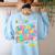 In My Maestra Era Spanish Bilingual Teacher Back To School Women's Sweatshirt Back Print Light Blue