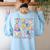 In My Maestra Era Spanish Bilingual Teacher First Day Women's Sweatshirt Back Print Light Blue