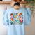 Maestra Flowers Spanish Teacher Cinco De Mayo Women's Sweatshirt Back Print Light Blue Maestra Flowers Spanish Teacher Cinco De Mayo Women's Sweatshirt Back Print Light Blue