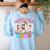 Maestra Pantasmas Conchas Teacher Mexican Halloween Women's Sweatshirt Back Print Light Blue Maestra Pantasmas Conchas Teacher Mexican Halloween Women's Sweatshirt Back Print Light Blue
