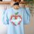 Maestra Pencil Spanish Teacher Bilingual 100 Days Of School Women's Sweatshirt Back Print Light Blue