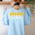 Mahjong Coach Coaching Trainer Teacher Women's Sweatshirt Back Print Light Blue Mahjong Coach Coaching Trainer Teacher Women's Sweatshirt Back Print Light Blue