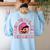 Man I Feel Like a Teacher Women Western Teacher Halloween Women's Sweatshirt Back Print Light Blue