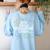 Marching Band Director Music Teacher Women's Sweatshirt Back Print Light Blue Marching Band Director Music Teacher Women's Sweatshirt Back Print Light Blue