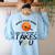 Make Mark Paintbrush International Dot Day Art Teacher Women's Sweatshirt Back Print Light Blue