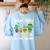 Matching Teacher Back To School School Office Crew Cactus Team School Office Squad Women's Sweatshirt Back Print Light Blue Matching Teacher Back To School School Office Crew Cactus Team School Office Squad Women's Sweatshirt Back Print Light Blue