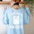 Math And Cats Apparel For Teachers Students Cat Lovers Women's Sweatshirt Back Print Light Blue Math And Cats Apparel For Teachers Students Cat Lovers Women's Sweatshirt Back Print Light Blue
