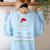 Math Equation Merry X-Mas Math Teacher Christmas Humor Men Women Kids Women's Sweatshirt Back Print Light Blue