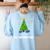 Math Geometry Christmas Tree Geometree Teacher Women's Sweatshirt Back Print Light Blue