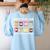 Math Is My Jam And Im Here To Spread It Math Teacher Women's Sweatshirt Back Print Light Blue Math Is My Jam And Im Here To Spread It Math Teacher Women's Sweatshirt Back Print Light Blue
