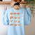 Math Number Thanksgiving Count Answer Pie Turkey Teacher Women's Sweatshirt Back Print Light Blue Math Number Thanksgiving Count Answer Pie Turkey Teacher Women's Sweatshirt Back Print Light Blue