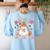 Math Is Spooktacular Math Teacher Spooky Halloween Women's Sweatshirt Back Print Light Blue Math Is Spooktacular Math Teacher Spooky Halloween Women's Sweatshirt Back Print Light Blue
