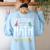 Math Teacher Dinosaurs Didn't Learn Math Mathematics Women's Sweatshirt Back Print Light Blue