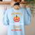 Math Teacher Halloween Quote I'm Scary All Year Long Men Women Women's Sweatshirt Back Print Light Blue