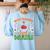 Math Teacher Love Brain Heart Skeleton Hand Zombie Halloween Women's Sweatshirt Back Print Light Blue Math Teacher Love Brain Heart Skeleton Hand Zombie Halloween Women's Sweatshirt Back Print Light Blue