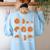 Maths Day Costume Idea Kids Teachers Pizza Slice Fraction Women's Sweatshirt Back Print Light Blue Maths Day Costume Idea Kids Teachers Pizza Slice Fraction Women's Sweatshirt Back Print Light Blue