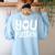 You Matter Teacher Kindness Child Counselor Heart Love Men Women Kids Women's Sweatshirt Back Print Light Blue