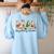 Very Merry Teacher Christmas Goose Silly Holiday Party Women's Sweatshirt Back Print Light Blue Very Merry Teacher Christmas Goose Silly Holiday Party Women's Sweatshirt Back Print Light Blue