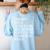 Never Mess With An English Teacher Back To School Women's Sweatshirt Back Print Light Blue