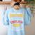 Middle School English Teacher Halloween Costume For Men Women Women's Sweatshirt Back Print Light Blue