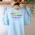 ML Teacher Women's Sweatshirt Back Print Light Blue ML Teacher Women's Sweatshirt Back Print Light Blue