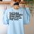 Montessori Helvetica Education Teacher Women's Sweatshirt Back Print Light Blue Montessori Helvetica Education Teacher Women's Sweatshirt Back Print Light Blue