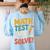Motivational Math Test Day Shirt Testing Shirts For Teachers Women's Sweatshirt Back Print Light Blue