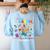 Mouse If You Give A Teacher A Student She Will Love You Women's Sweatshirt Back Print Light Blue Mouse If You Give A Teacher A Student She Will Love You Women's Sweatshirt Back Print Light Blue