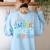 Music Is For Everyone Love For Music Teachers Women's Sweatshirt Back Print Light Blue Music Is For Everyone Love For Music Teachers Women's Sweatshirt Back Print Light Blue