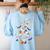 Music Note Symbol Halloween For Music Teacher Musicians Women's Sweatshirt Back Print Light Blue Music Note Symbol Halloween For Music Teacher Musicians Women's Sweatshirt Back Print Light Blue