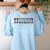 Music Teacher Hearts Music Teaching Women's Sweatshirt Back Print Light Blue