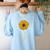 Music Teacher Shirt Sunflower Music Notes Musician Singer Women's Sweatshirt Back Print Light Blue Music Teacher Shirt Sunflower Music Notes Musician Singer Women's Sweatshirt Back Print Light Blue