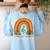 Music Teacher I Teach My Favorite Musicians Autumn Rainbow Men Women Women's Sweatshirt Back Print Light Blue Music Teacher I Teach My Favorite Musicians Autumn Rainbow Men Women Women's Sweatshirt Back Print Light Blue