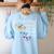 Music Teacher Women's Sweatshirt Back Print Light Blue Music Teacher Women's Sweatshirt Back Print Light Blue