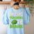 Music Teachers Love Brains Cute Teaching Halloween Women's Sweatshirt Back Print Light Blue