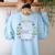 All You Need Is Love And Data Teacher Valentine's Day Women's Sweatshirt Back Print Light Blue All You Need Is Love And Data Teacher Valentine's Day Women's Sweatshirt Back Print Light Blue