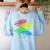 Nerdy Darwin's Finches Evolution Science Biology Teacher Women's Sweatshirt Back Print Light Blue Nerdy Darwin's Finches Evolution Science Biology Teacher Women's Sweatshirt Back Print Light Blue