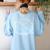 Nerdy Hippotenuse Hypotenuse Hippopotamus Math Teacher Women's Sweatshirt Back Print Light Blue Nerdy Hippotenuse Hypotenuse Hippopotamus Math Teacher Women's Sweatshirt Back Print Light Blue