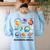 Neurodiverse Universe Space Planet Special Education Teacher Women's Sweatshirt Back Print Light Blue Neurodiverse Universe Space Planet Special Education Teacher Women's Sweatshirt Back Print Light Blue
