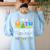 On The Nice List Christmas Math Teacher Women Men Women's Sweatshirt Back Print Light Blue On The Nice List Christmas Math Teacher Women Men Women's Sweatshirt Back Print Light Blue